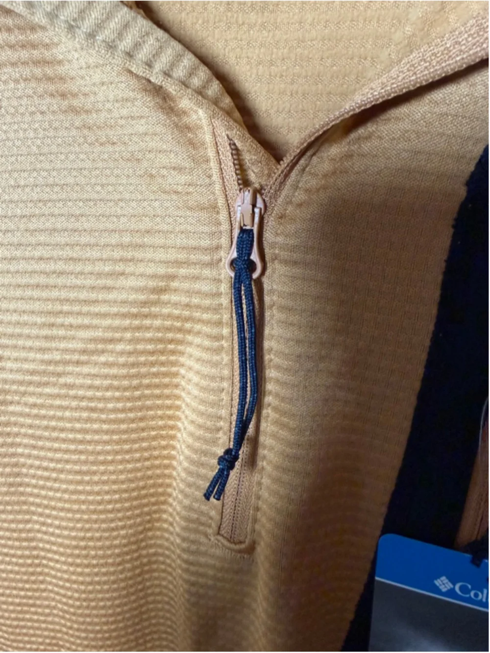 Men's Columbia Long Sleeve Tee M Brown Black Single Canyon Half Zip Fleece NWT
